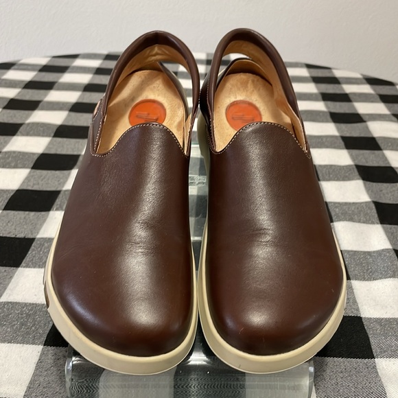 Birkenstock Footprints Brown Leather Slingback Loafer Shoes Sandal Sz 41/10-10.5 - Picture 2 of 13